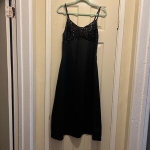 House of Harlow 1960 Black Sequin and satin like Dress